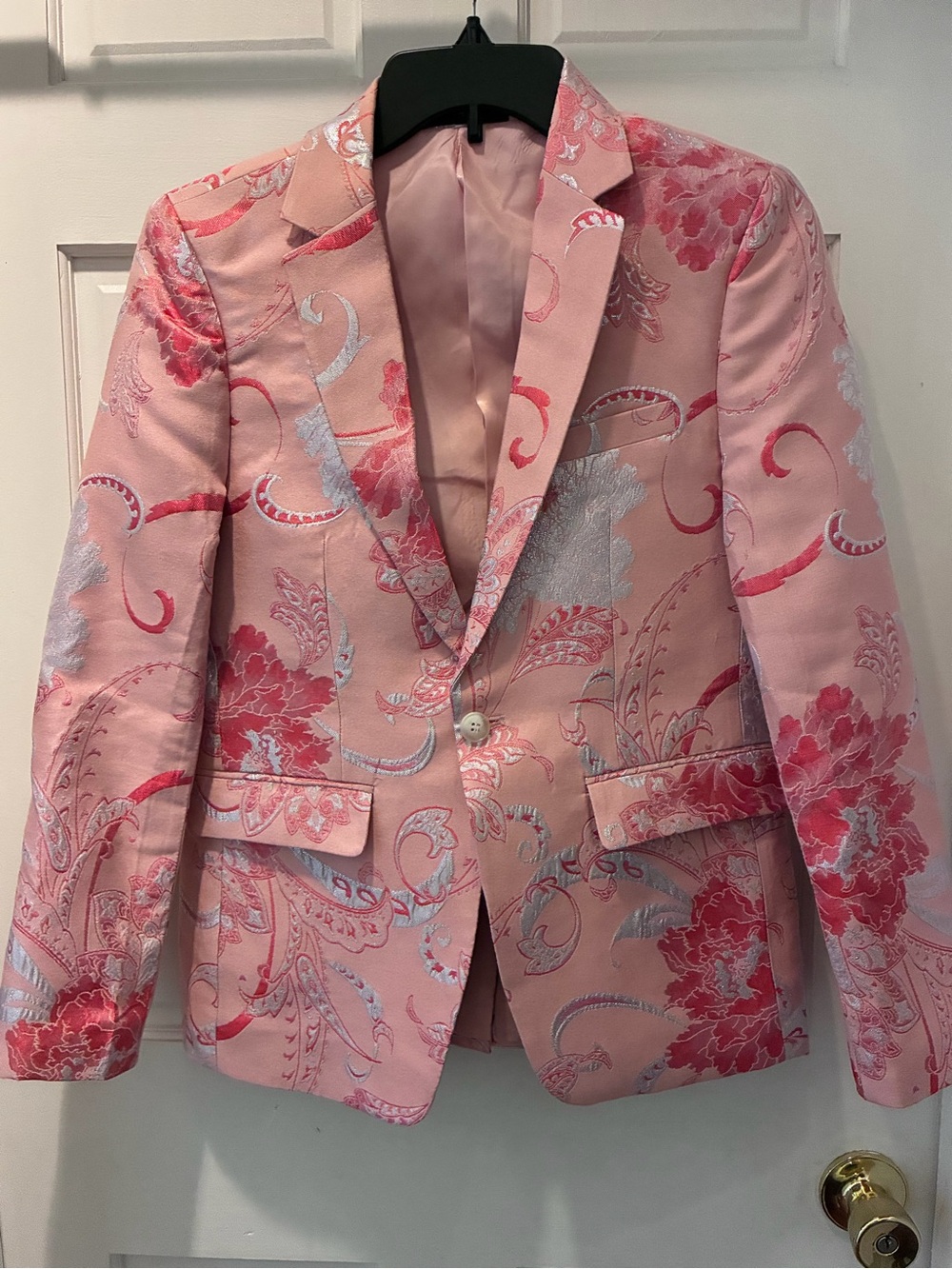 Pink Floral Blazer Size 14Y